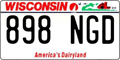 WI license plate 898NGD