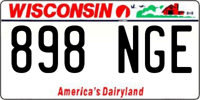 WI license plate 898NGE