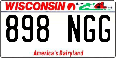WI license plate 898NGG