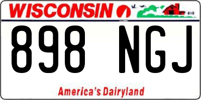 WI license plate 898NGJ