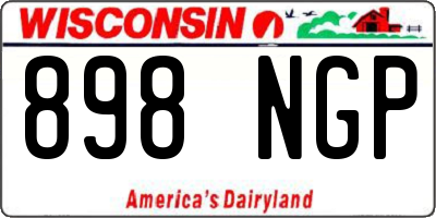 WI license plate 898NGP