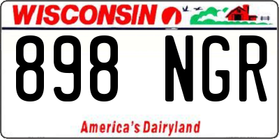 WI license plate 898NGR