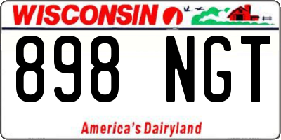 WI license plate 898NGT