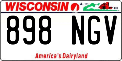 WI license plate 898NGV