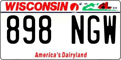 WI license plate 898NGW