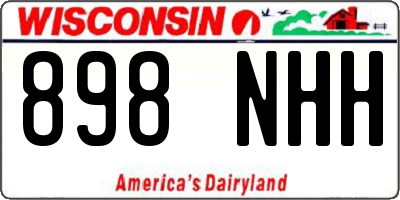 WI license plate 898NHH