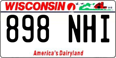 WI license plate 898NHI