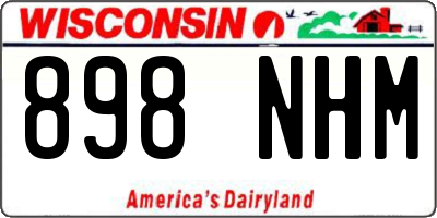 WI license plate 898NHM
