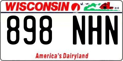WI license plate 898NHN