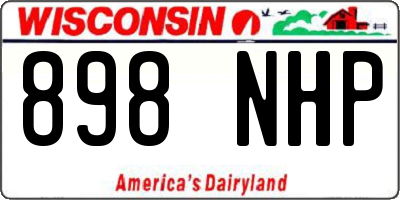 WI license plate 898NHP