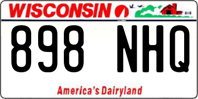 WI license plate 898NHQ
