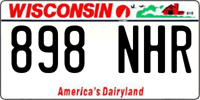 WI license plate 898NHR