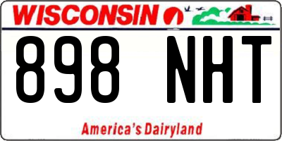 WI license plate 898NHT