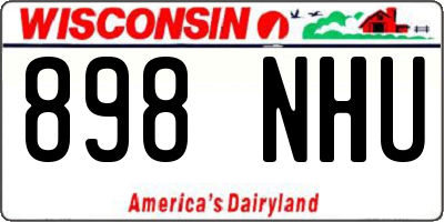 WI license plate 898NHU