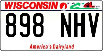WI license plate 898NHV