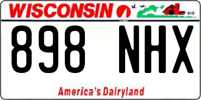 WI license plate 898NHX