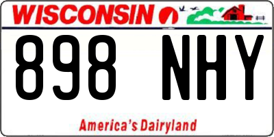 WI license plate 898NHY