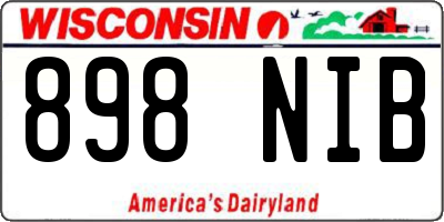 WI license plate 898NIB