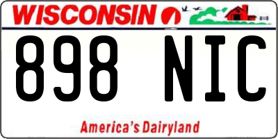 WI license plate 898NIC