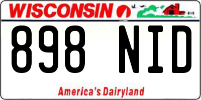 WI license plate 898NID