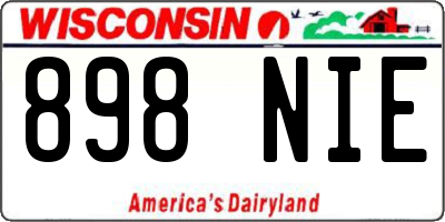 WI license plate 898NIE