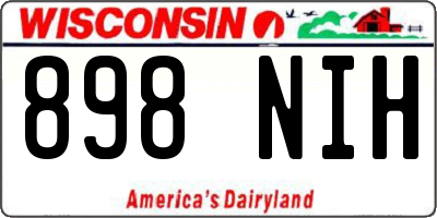 WI license plate 898NIH
