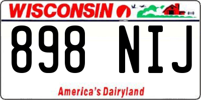 WI license plate 898NIJ