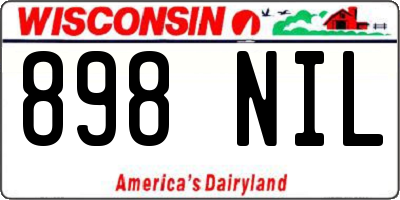 WI license plate 898NIL