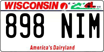 WI license plate 898NIM
