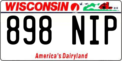 WI license plate 898NIP