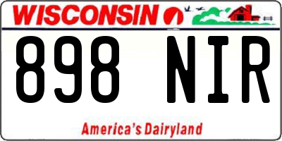 WI license plate 898NIR