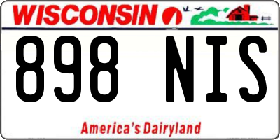 WI license plate 898NIS