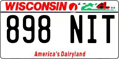 WI license plate 898NIT