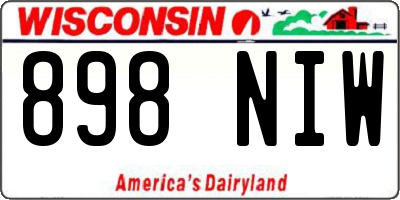 WI license plate 898NIW
