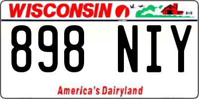 WI license plate 898NIY