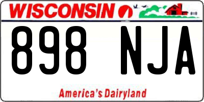 WI license plate 898NJA