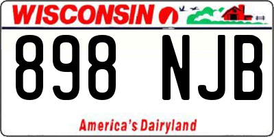 WI license plate 898NJB