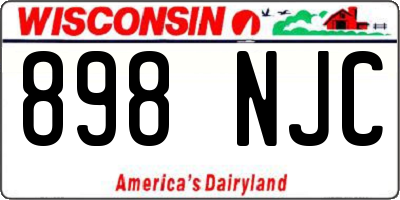 WI license plate 898NJC