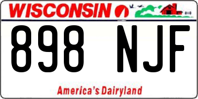 WI license plate 898NJF
