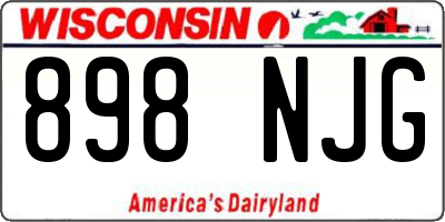 WI license plate 898NJG