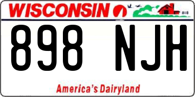 WI license plate 898NJH
