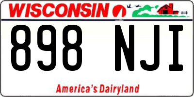 WI license plate 898NJI