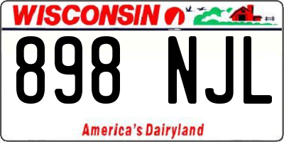 WI license plate 898NJL