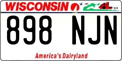 WI license plate 898NJN