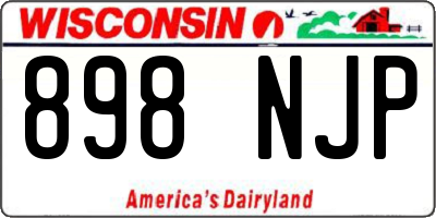 WI license plate 898NJP