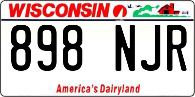 WI license plate 898NJR