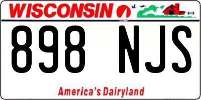 WI license plate 898NJS