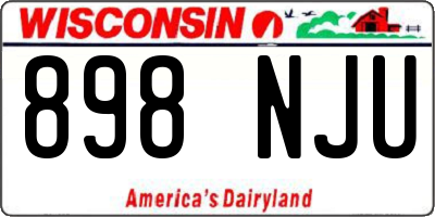 WI license plate 898NJU