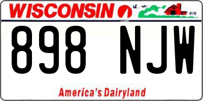 WI license plate 898NJW