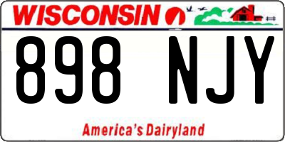 WI license plate 898NJY